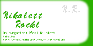 nikolett rockl business card