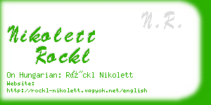 nikolett rockl business card